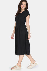 Zivame 2 Mile Fashion Knit Poly Loungewear Dress - Black Beauty — thumbnail 4